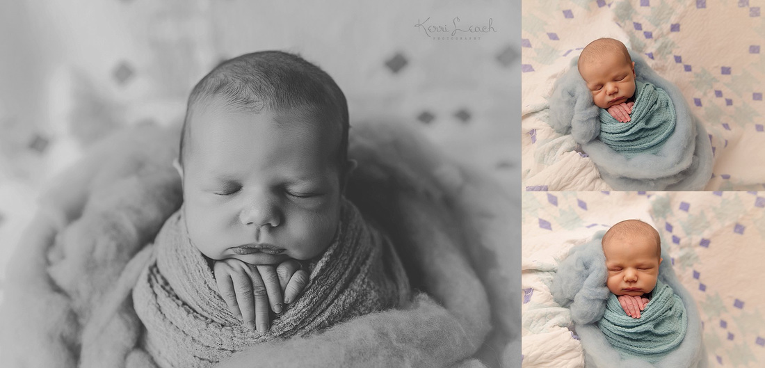 Kerri Leach Photography-Newborn prop poses- Evansville IN newborn photography-Newborn prop pose ideas-Newborn props-Potato sack pose-Newborn potato sack
