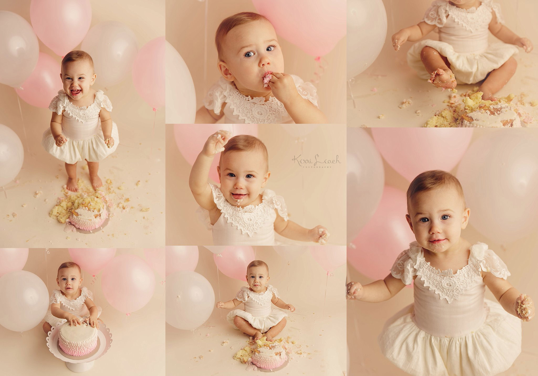 Kerri Leach Photography-Cake smash session-1 year session-Evansville, In photographer-baby photographer Evansville