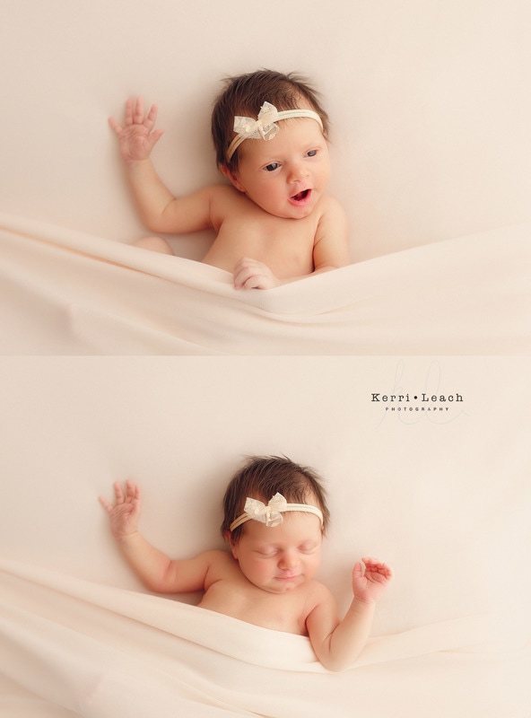  Awake newborn shots | Newborn bean bag posing | Newborn photography mentoring | Newborn poses | Newborn pose ideas | Newborn photography | Kerri Leach Photography | Newborns