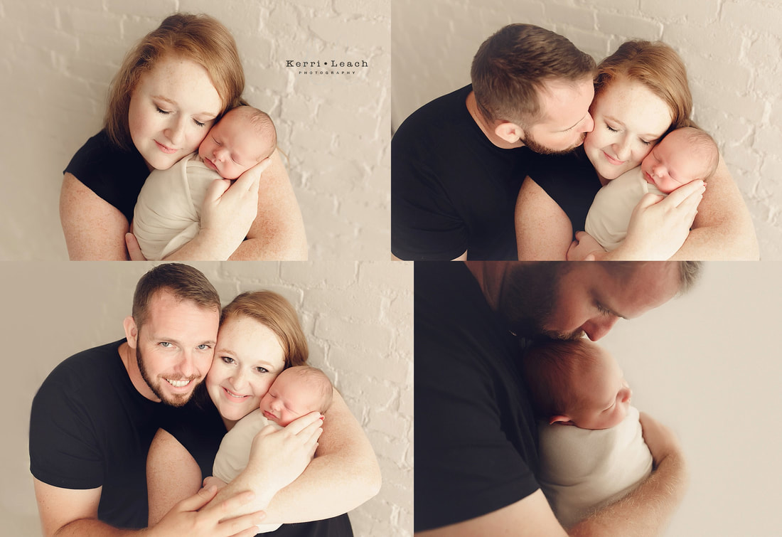 Parent/newborn posing | Newborn session Evansville | Indiana newborn photographer | Kerri Leach Photography