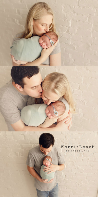 Newborn parent posing | Newborn session Newburgh, IN | Evansville, IN newborn photographer | Kerri Leach Photography