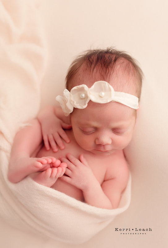 Kerri Leach Photography | Newborn bean bag poses | Newborn posing | Evansville, Owensboro area newborn photographer