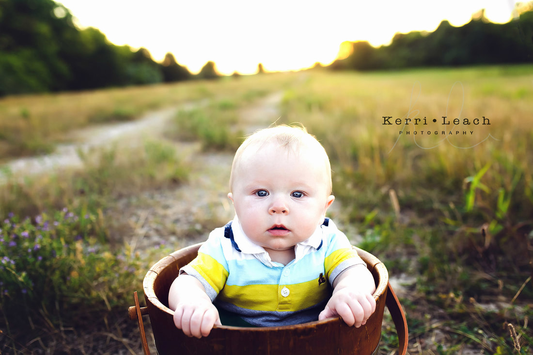 6 month milestone session | outdoor milestone session | baby photographer | Kerri Leach Photography | Evansville, Indiana photographer | Owensboro area photographer
