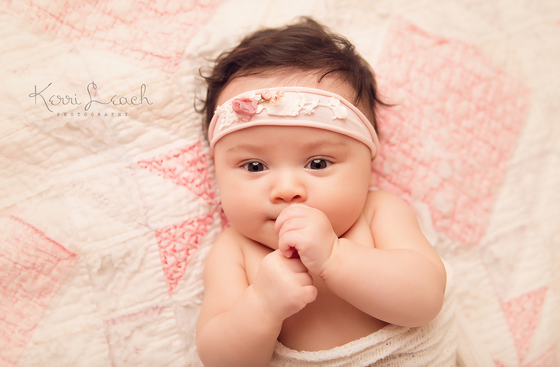 Kerri Leach Photography-3 month session-Evansville IN newborn and child photographer