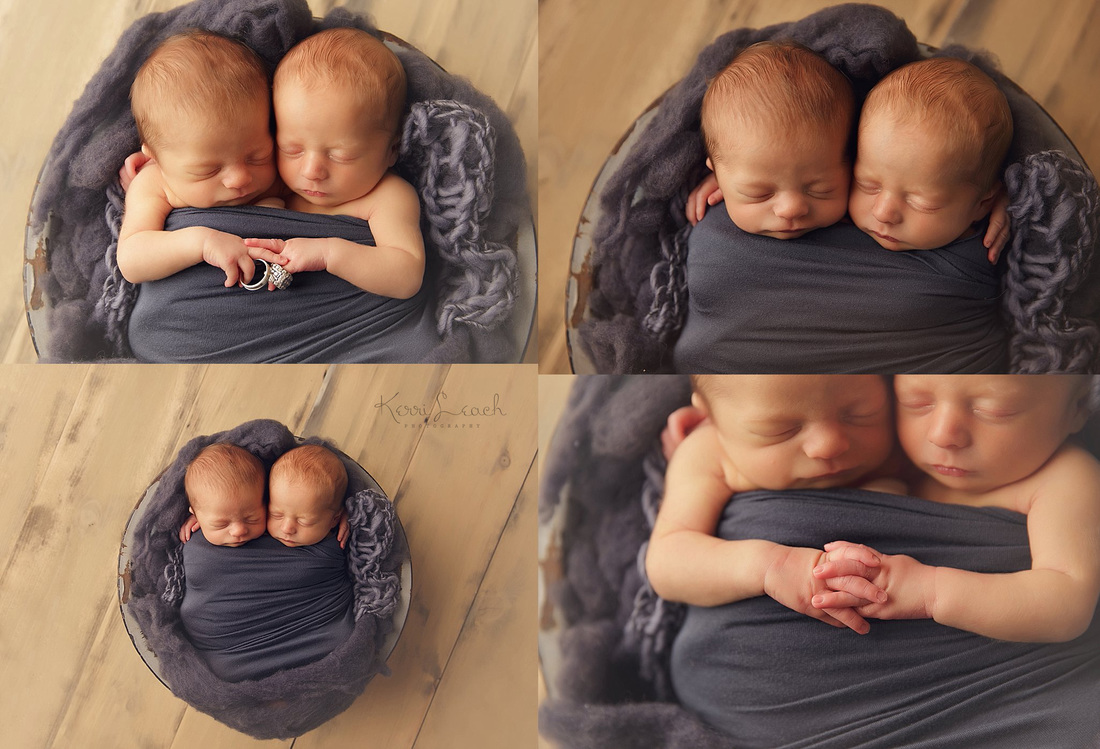 Kerri Leach Photography-Twin newborn session-Evansville IN newborn session-Twin newborn session ideas