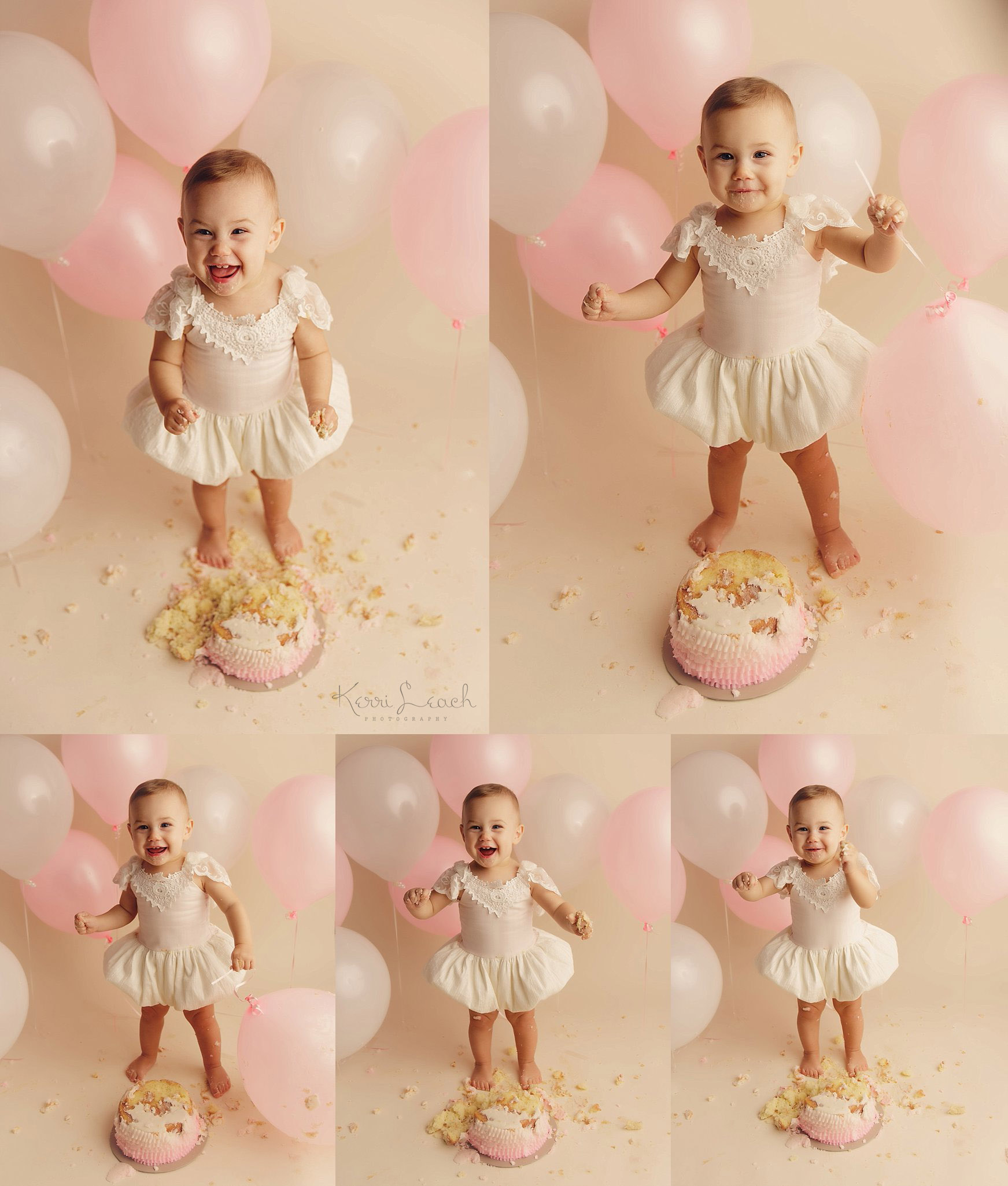 Kerri Leach Photography-Cake smash session-1 year session-Evansville, In photographer-baby photographer Evansville