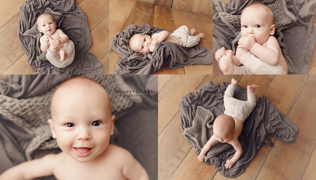 6 month milestone session | Kerri Leach Photography | 6 months old | 6 month poses | 6 month session | Evansville, IN baby photographer