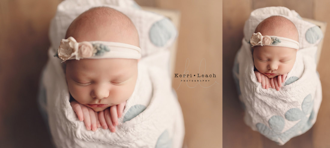 Newborn prop posing | Vintage quilts | Newborn bean bag posing | Newborn session mentoring | Newborn photographer Evansville | Kerri Leach Photography | Newborn photography studio Newburgh, IN