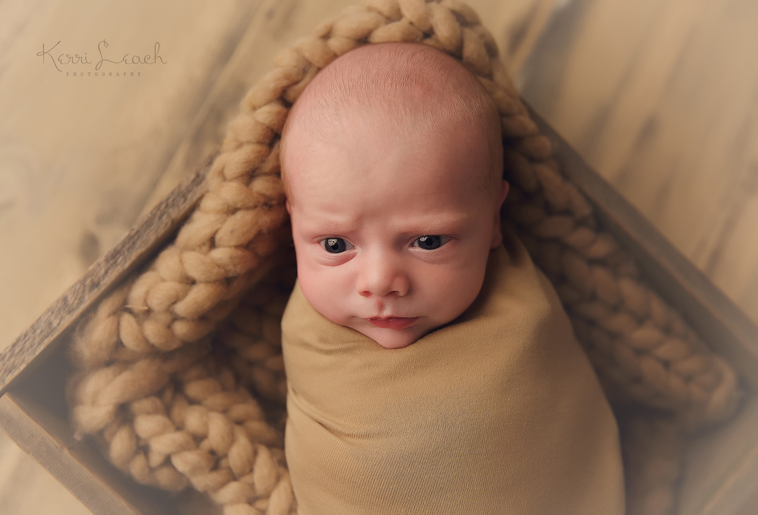 Kerri Leach Photography-Evansville IN newborn photographer-Newborn poses-Newborn bean bag-Newborn photography